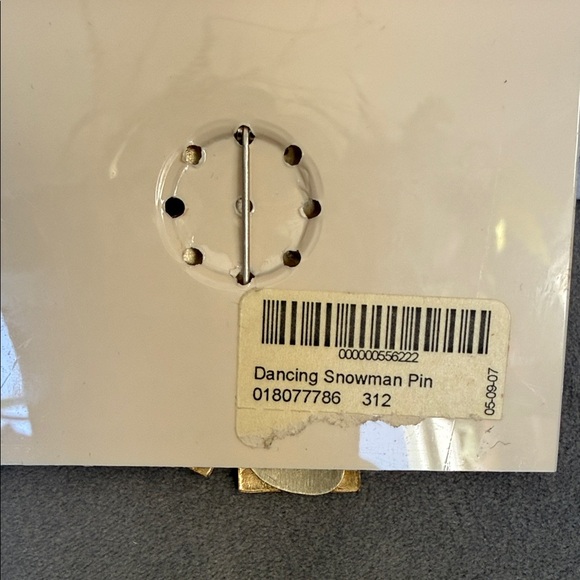 Coldwater Creek Festive Snowman Brooch in Gold and Silver - Picture 2 of 2